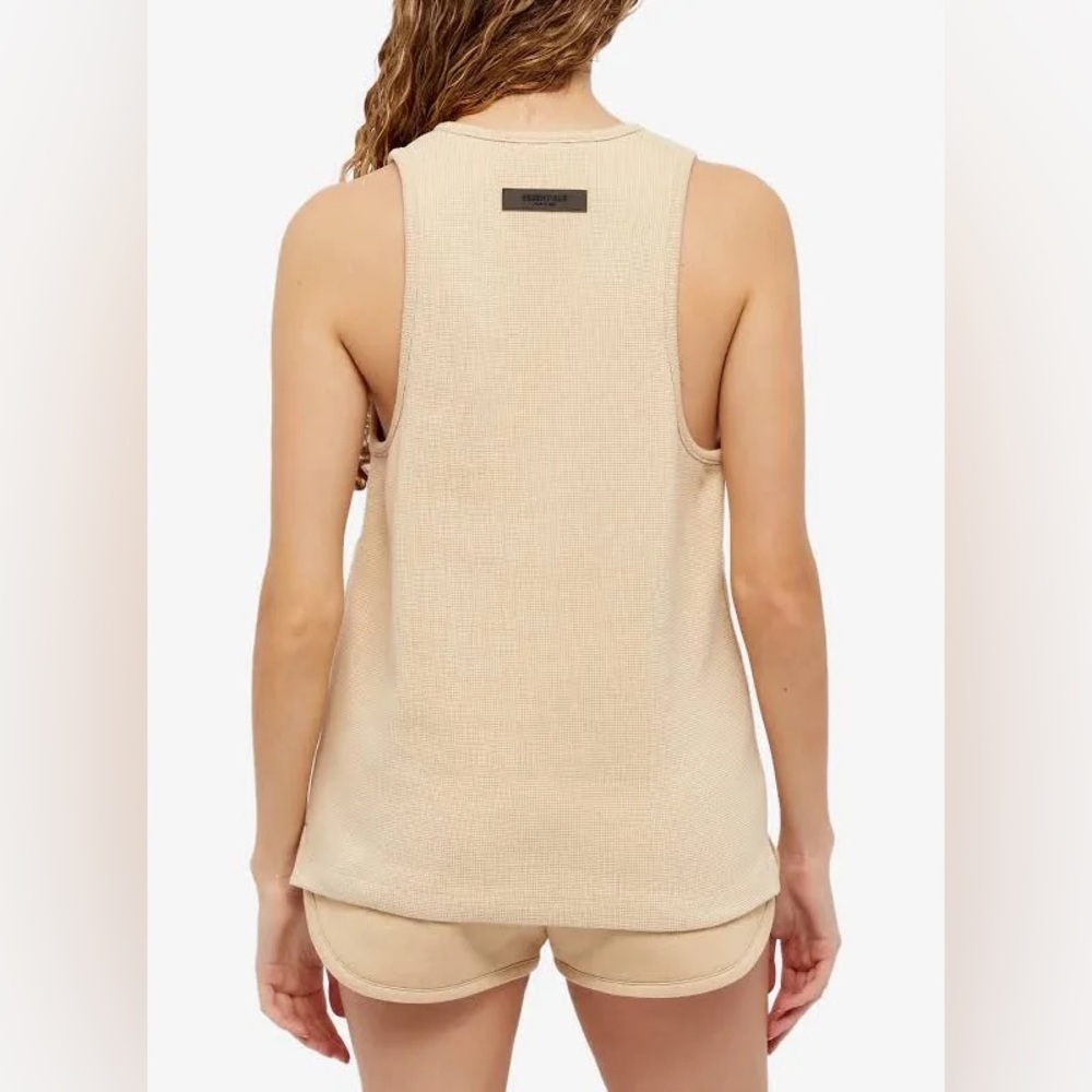Waffle Essentials Cream Tank Top - Picture 2 of 13